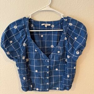 Madewell Puff-Sleeve Crop Top